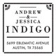 Indigo Square Address Labels Image 2 of 2